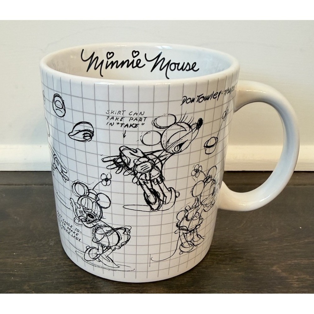 DISNEY Sketch Book Minnie Mouse Collectible Coffee Mug Cup 2008